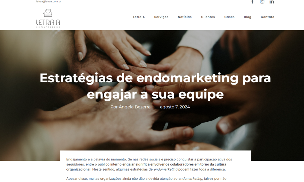 Site antigo do Letra A