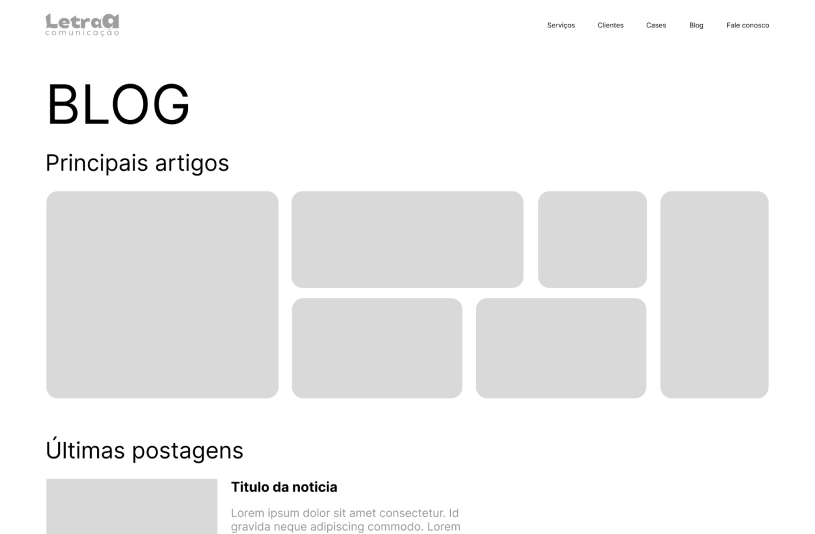 Wireframe do Letra A